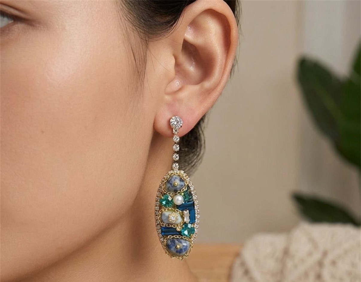 Crystal Earrings - Long Earrings (CRER-103)