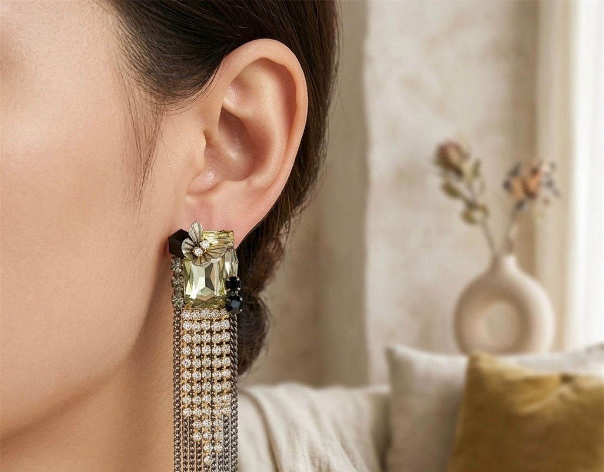 Crystal Earrings - Long Earrings (CRER-116)