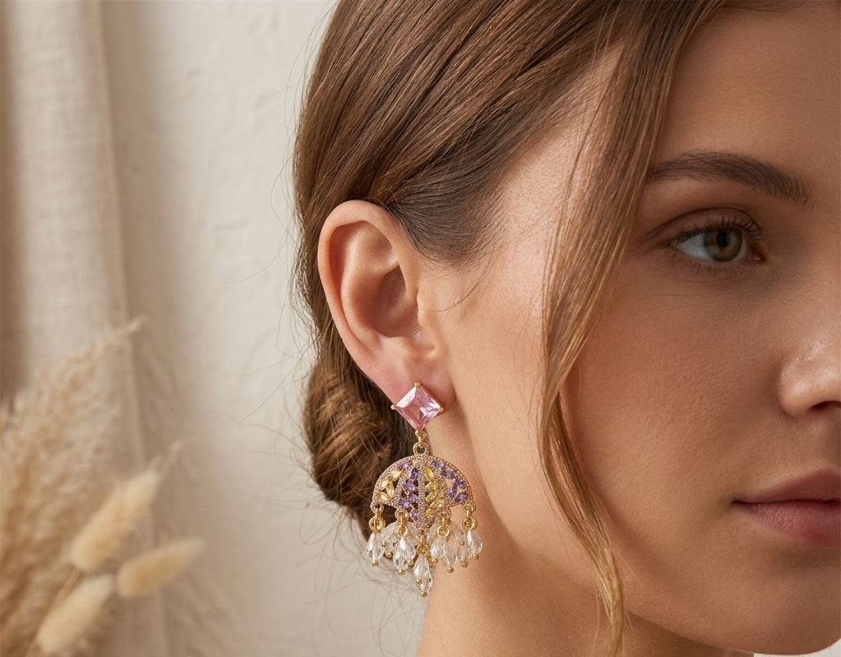 Crystal Earrings - Long Earrings (CRER-120)