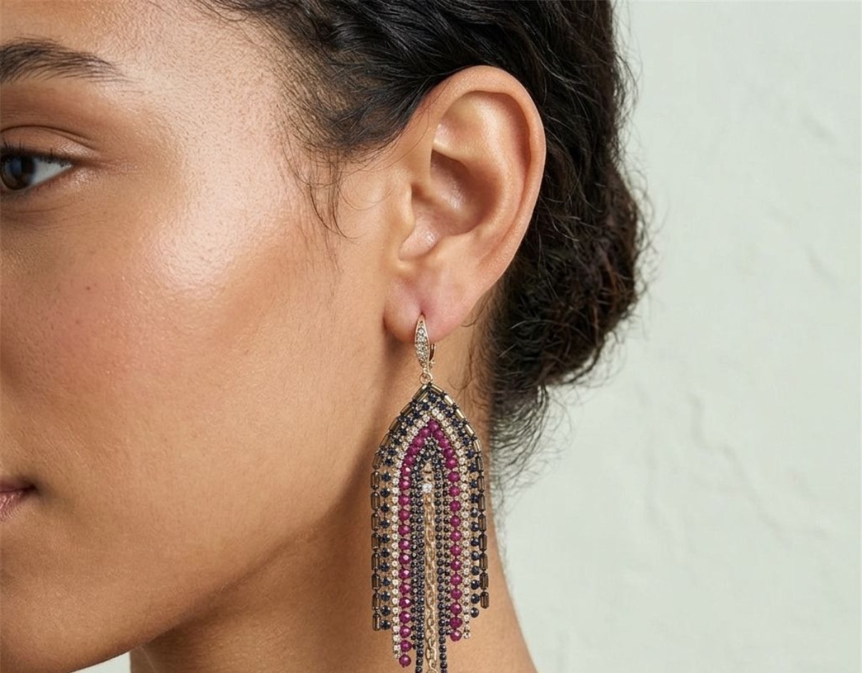 Crystal Earrings - Long Earrings (CRER-122)