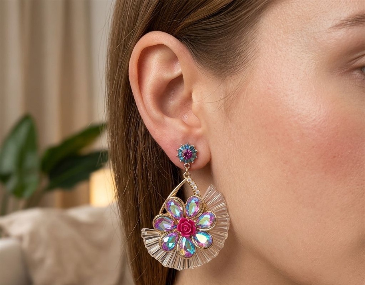 Crystal Earrings - Long Earrings (CRER-129)