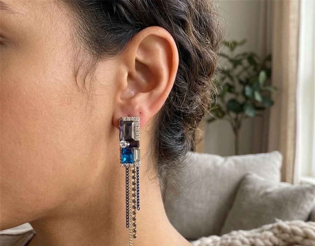 Crystal Earrings - Long Earrings (CRER-86)