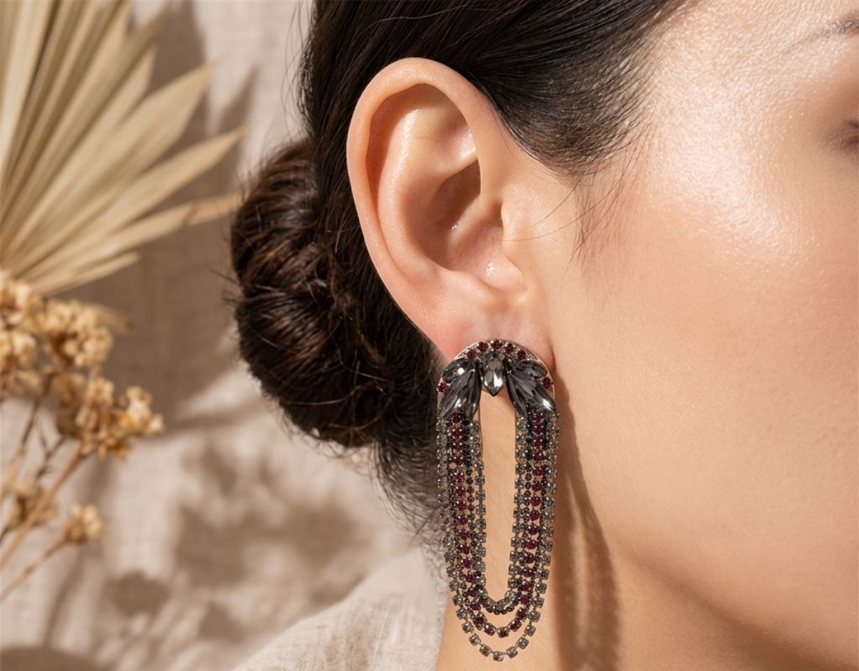 Crystal Earrings - Long Earrings (CRER-96)