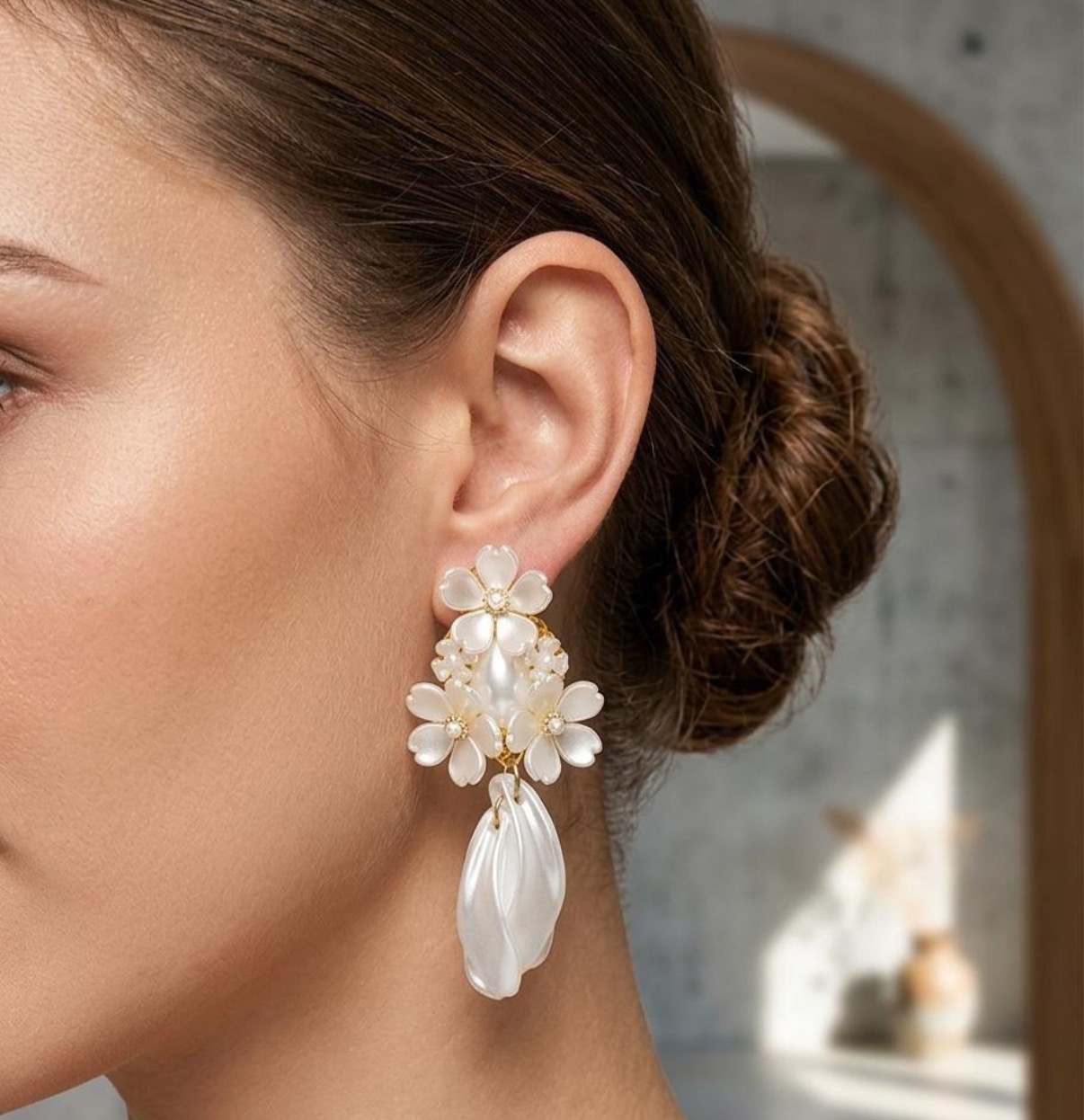 Long Earrings - Golden (FUER-16)