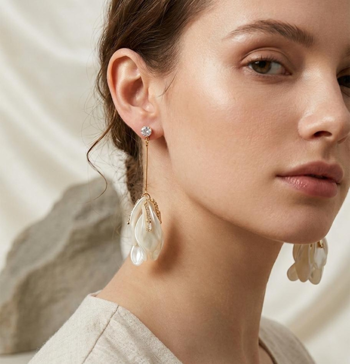 Long Earrings - Golden (FUER-29)