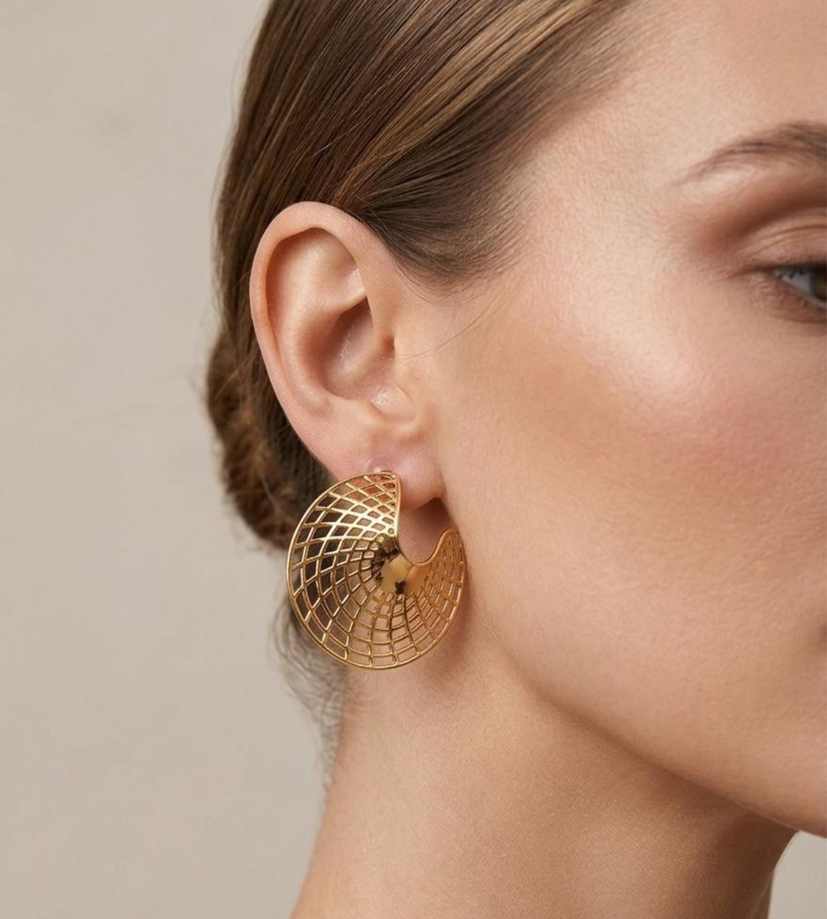 Long Earrings - Golden (FUER-50)