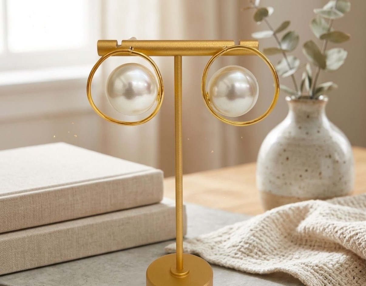 Long Earrings - Golden (FUER-54)