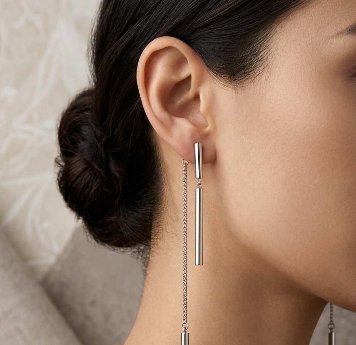 Long Earrings - Silver (FUER-66)