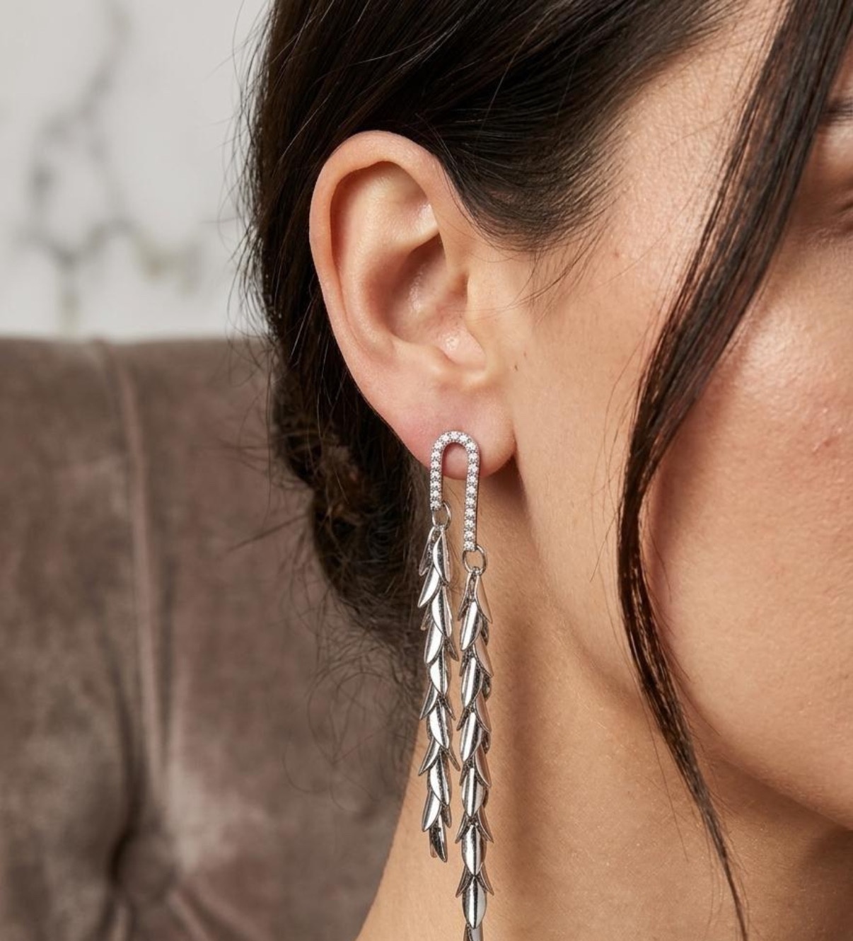 Long Earrings - Silver (FUER-72)