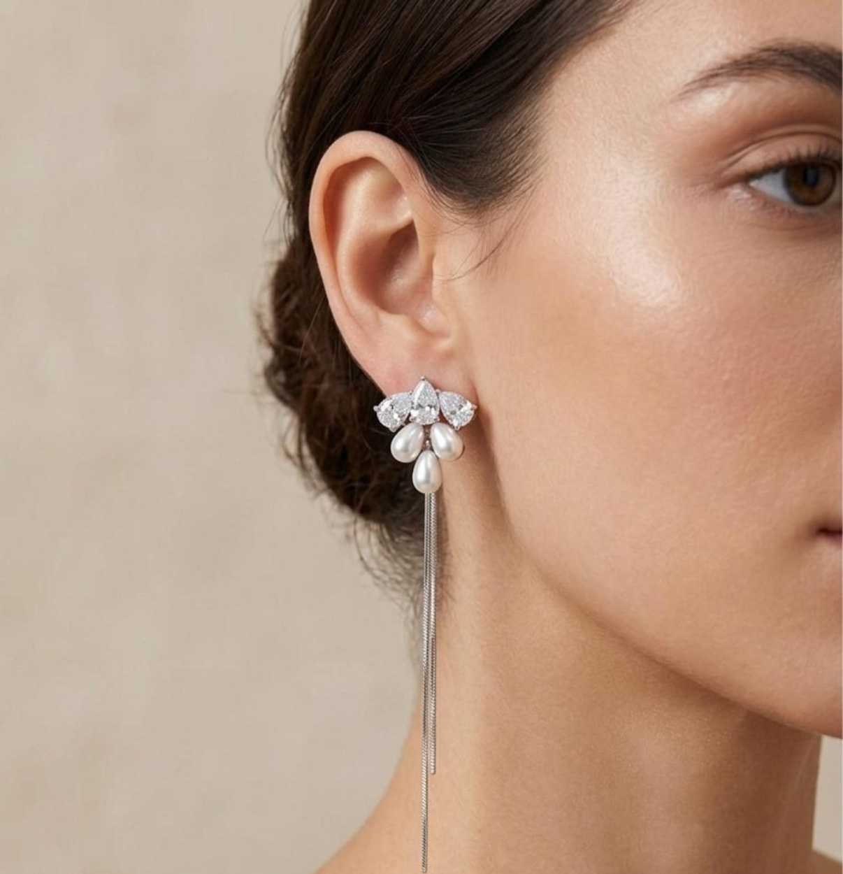 Long Earrings - Silver (FUER-74)