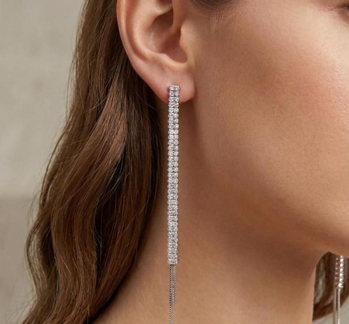 Long Earrings - Silver (FUER-83)
