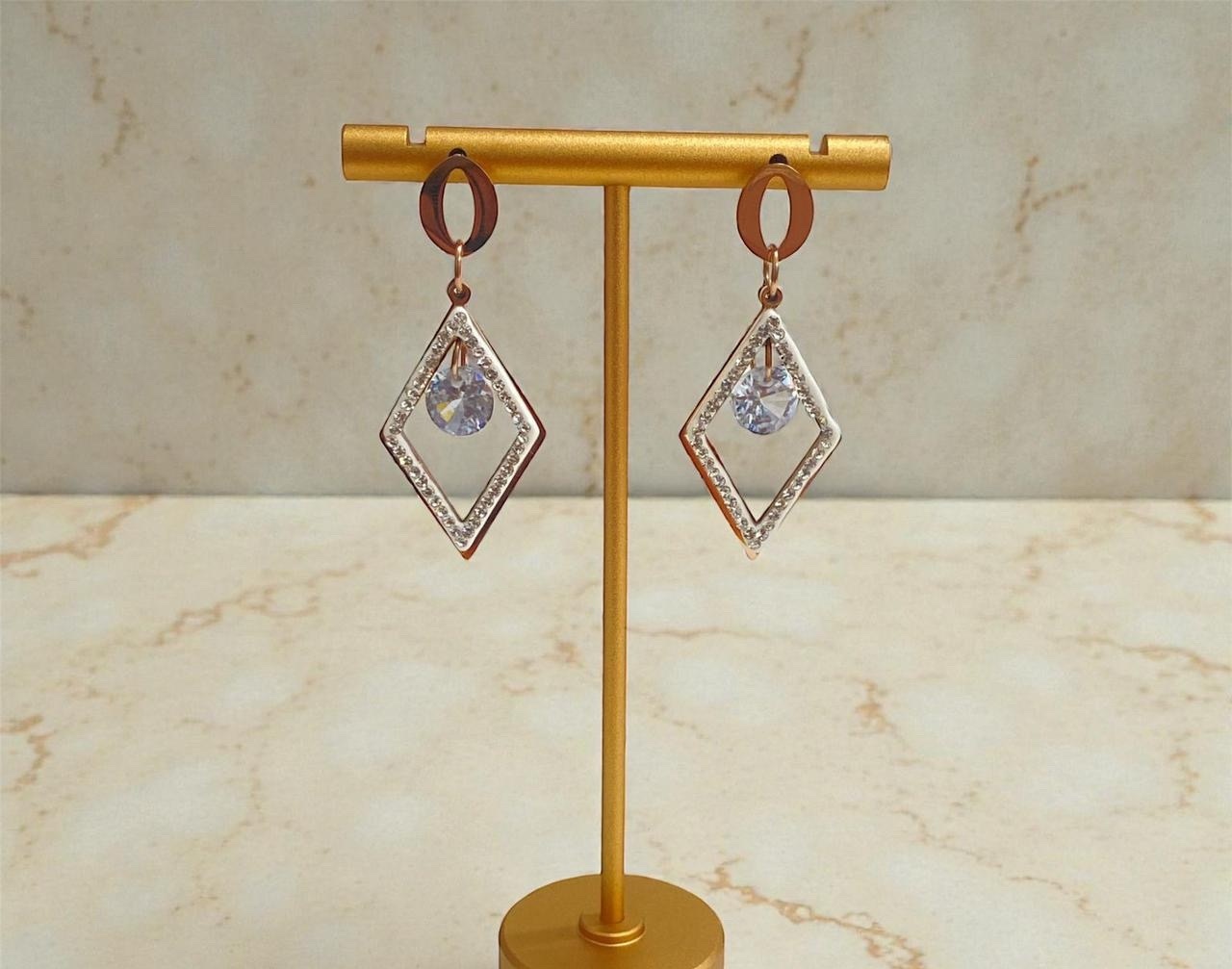 SS Earrings - Rose Gold (REER-82)
